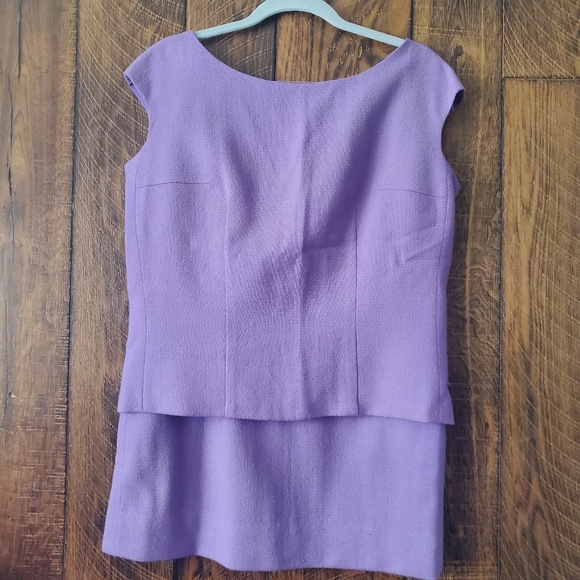 VINTAGE Joseph Magnin purple 3 piece 1950s women's suit Excellent condition - Picture 15 of 15